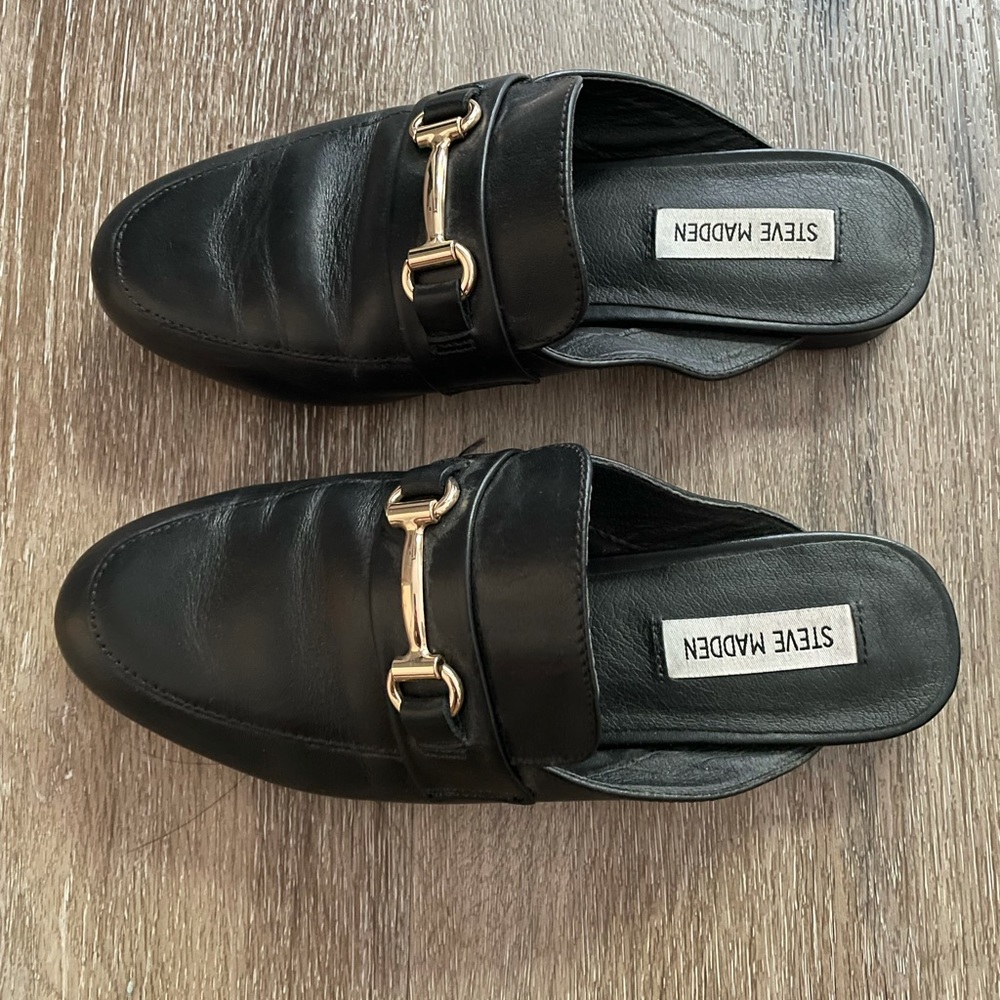 Steve Madden Kandi Black Leather Mule - Picture 2 of 3